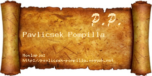 Pavlicsek Pompilla névjegykártya